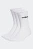 adidas White Performance Linear Crew Cushioned Socks 3 Pairs