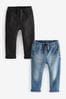 Blau/Schwarz/Denim - Superweiche Pull-on-Jeans mit Stretch, 2er-Pack (3 Monate bis 7 Jahre)