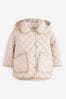 Pink Shower Resistant Quilted Coat (3mths-7yrs)