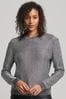 Superdry Grey Metallic Crew Neck Jumper