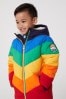 Little Bird by Jools Oliver Multi Shower Resistant Rainbow Chevron Padded Coat