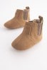 Tan Brown Leather Baby Chelsea Boots (0-24mths)