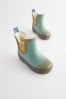 Blue Colourblock Warm Lined Ankle Wellies