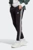 adidas Black Sportswear Essentials French Terry Tapered Elastic Cuff 3-Stripes Joggers