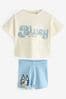 Blue Bluey Short Sleeve T-Shirt and Cycle Short Set (3mths-7yrs)