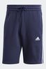 adidas Blue Sportswear Essentials Fleece 3-Stripes Shorts