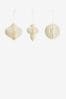 10 Pack White Paper Christmas Baubles