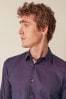 Violett/Kontrastknöpfe - Reguläre Passform - Trimmed Shirt, Regular Fit