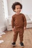 Schokoladenbraun - Jersey-Set mit Sweatshirt und Jogginghose (3 Monate bis 7 Jahre)