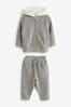 Pale Grey 3 Piece Jersey Bomber and Joggers Set (3mths-7yrs)
