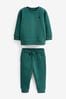 Green Jersey layered Sweatshirt And Joggers Set (3mths-7yrs)