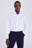 MOSS White Tailored Fit Double Cuff White Stretch Shirt