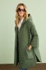 Khaki Green Shower Resistant Quilted Poncho, Regular