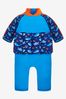 JoJo Maman Bébé Blue Shark UPF 50 Sun Protection Float Suit