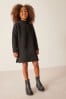 Black Bouclé Knitted Jumper Dress (3-16yrs)