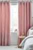 Pink Tufted Spots Eyelet Blackout Curtains