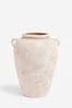 Natural Country Ceramic Lydford Medium Textured Flower Vase, Medium
