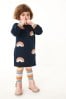 Navy Blue Rainbow Jumper Dress & Tights Set (3mths-7yrs)