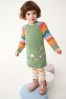Green Rainbow Character Jumper Dress And Tights Set (3mths-7yrs)