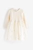 Ecru Cream 2-in-1 Jumper & Embroidered Tulle Skirt Dress (3mths-7yrs)