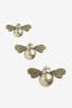 Gold Set of 3 Bee Wall Plaque