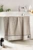 Natural Monogram Bath Sheet 100% Cotton Towel, Bath Sheet