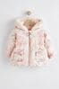 Pink Floral Hooded Padded Baby Jacket (0mths-2yrs)