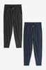 Black/Navy Blue Jersey Joggers 2 Pack