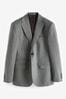 Grey Tailored Fit Signature Wool Textured Suit Jacket