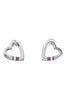Tommy Hilfiger Jewellery Ladies Silver Tone Heart Studs Earrings