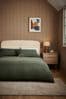 Green 100% Cotton Supersoft Brushed Plain Duvet Cover And Pillowcase Set