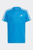 adidas Blue Sportswear Train Essentials Aeroready 3-Stripes Regular-Fit T-Shirt