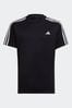 adidas Dark Black Sportswear Junior Train Essentials AEROREADY 3-Stripes Regular-Fit T-Shirt