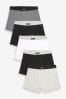 Grey Soft Waistband Trunks 5 Pack (1.5-16yrs)