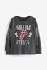 Charcoal Grey Rolling Stones Long Sleeve T-Shirt (3-16yrs)