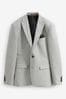 Light Grey Regular Fit Wool Donegal Suit: Jacket
