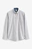 Light Grey Stretch Oxford Long Sleeve Shirt