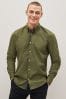 Green Stretch Oxford Long Sleeve nsw Shirt