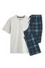 Grey/Blue Check Motionflex Cosy Pyjamas Set