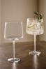 Clear Set of 2 Angular Gin Glasses