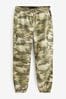Camouflage Khaki Parachute Cotton Cargo Trousers, Reg/Long