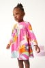 Pink Unicorn Long Sleeve Jersey Dress (3mths-7yrs)