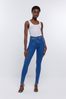 River Island Blue Denim Skinny Cargo Jeans