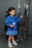 Blue 2-In-1 Sequin Sweatshirt Party Dress (3mths-7yrs)