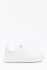 River Island White Embossed Plimsole Trainers