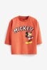 Red Mickey Mouse License Long Sleeve T-Shirt (3mths-8yrs)