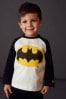 White & Black Long Sleeve Batman T-Shirt (3mths-8yrs)