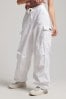 Superdry White Baggy Parachute Trousers