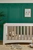 Cuddleco Ada Cot Bed in White and Ash