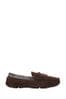 Pavers Brown Suede Moccasin Slippers